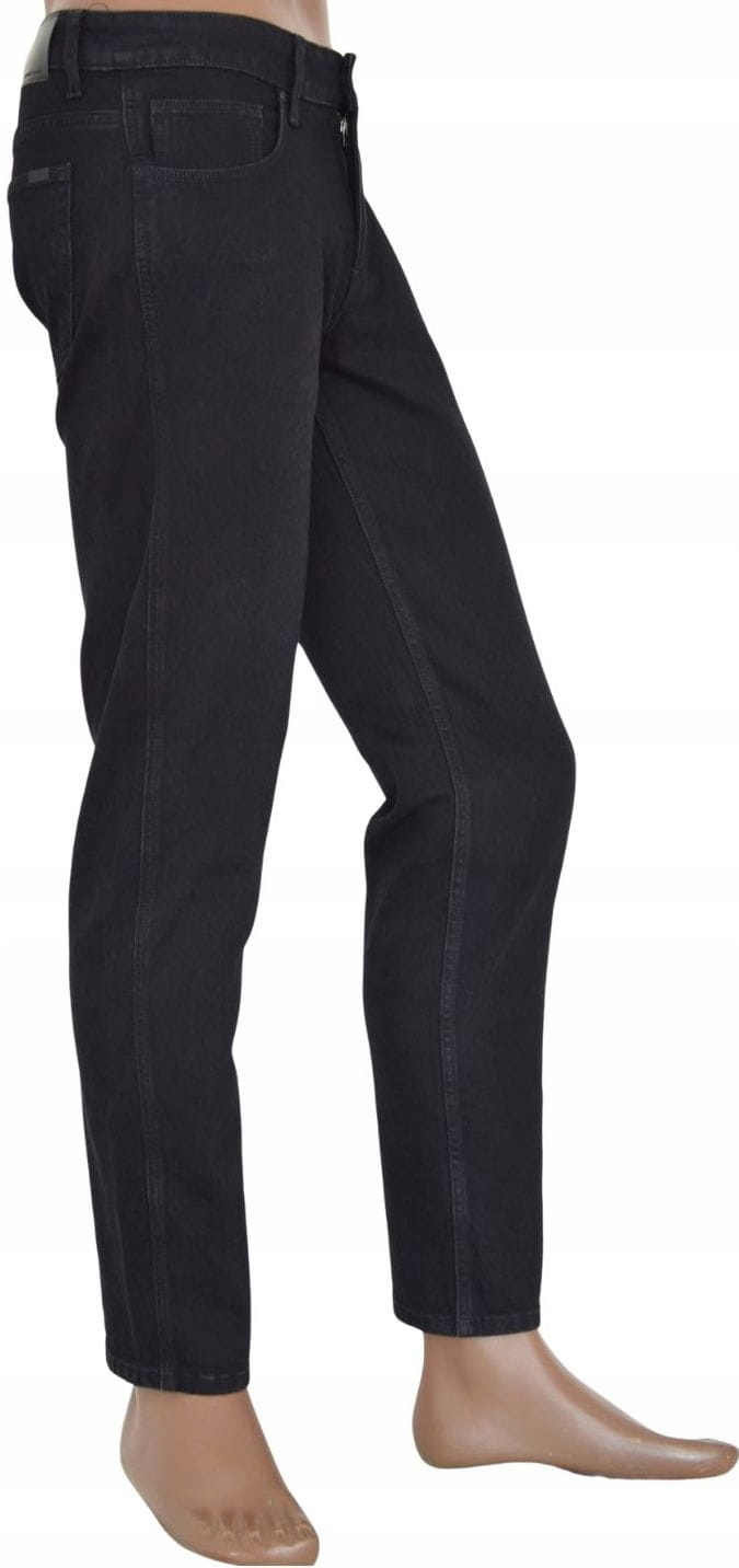 Pánské černé džíny Ventana 970-073 módní pohodlné kalhoty slim fit VEL.42/30