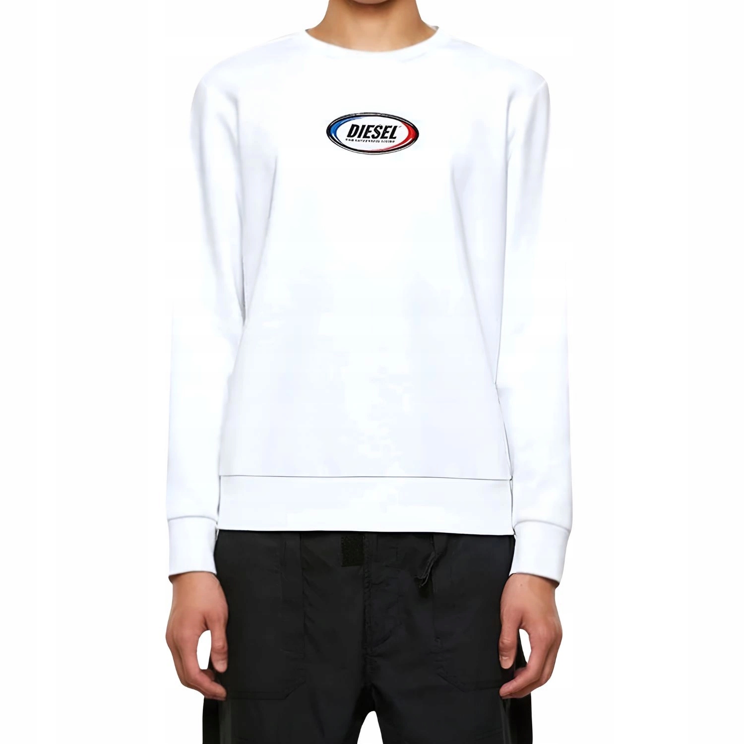 Pánská mikina Diesel , bílé logo, bavlna, klasická vel. L