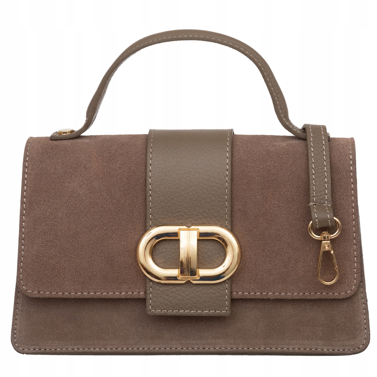 Dámská Kufřík kabelka Vera Pelle Alda Taupe