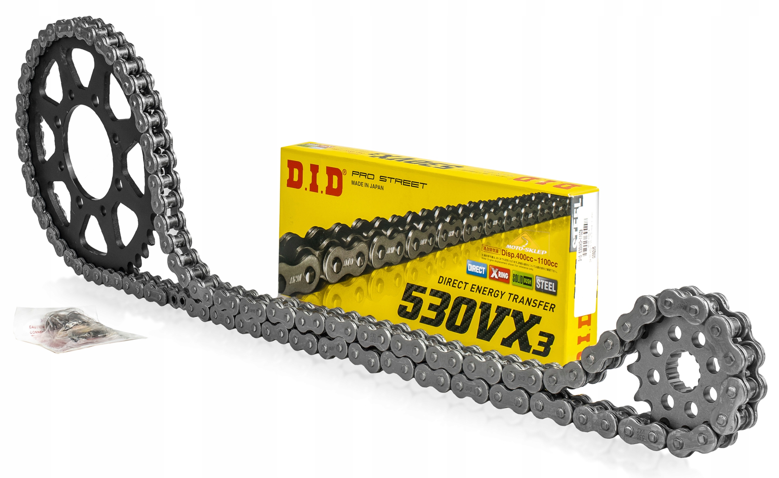 Sada pohonu Kawasaki Zrx 1200 01-06r Ozubení Řetěz DiD Moc+