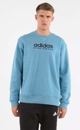Adidas pánská mikina All Szn Fleece Graphic Mikina IC9825 Modrá Volný střih