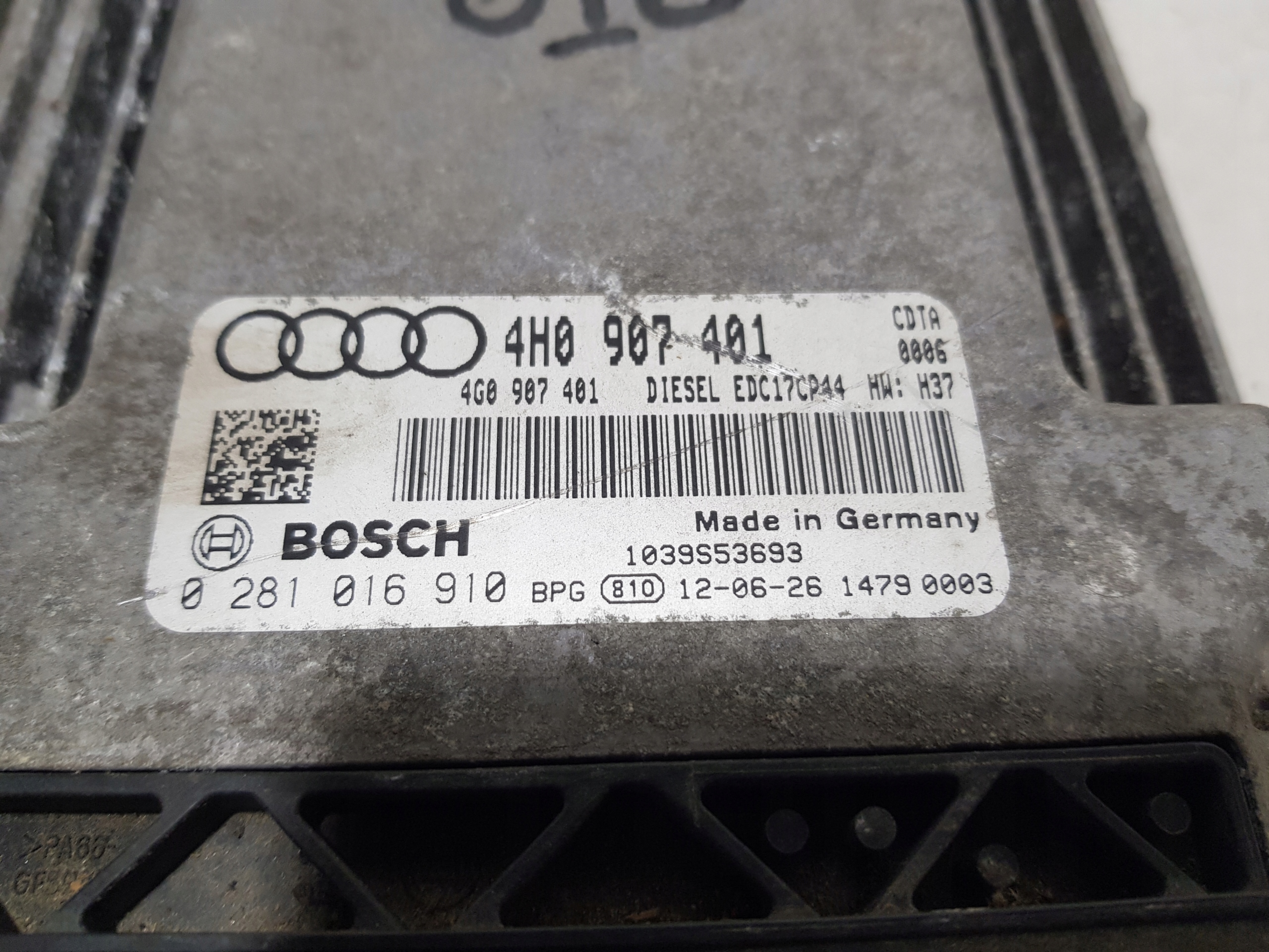 Centralina computer Motore AUDI A8 D4 3.0 TDI 4H0907401 0281016910