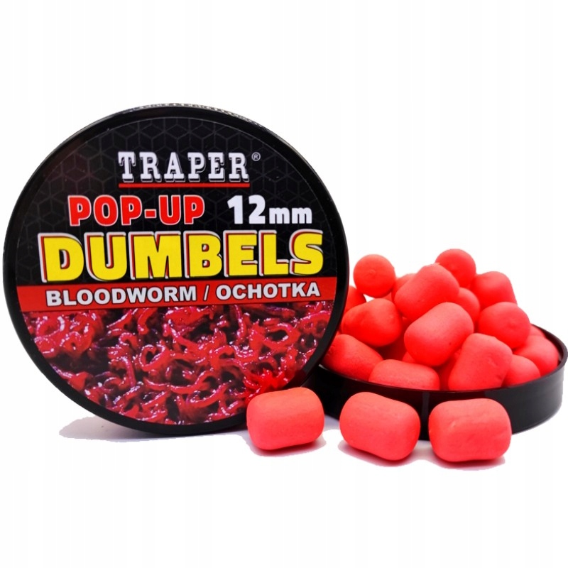 Przynęta Karpiowa Dumbels Traper Pop-Up Ochotka Bloodworm 12mm Na Włos