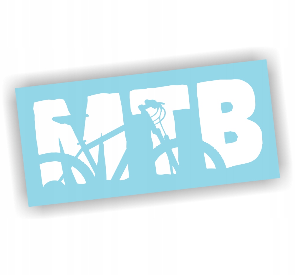 Naklejka Mtb kolor Biały rower górski napis naklejki rowerowe na samochód!