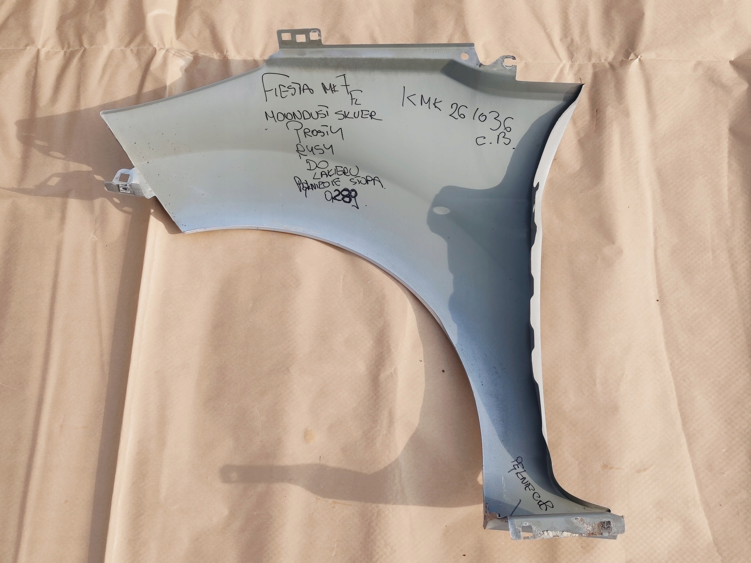 FORD FIESTA MK7 LIFT 2012-2017 fender right front MOONDUST SILVER