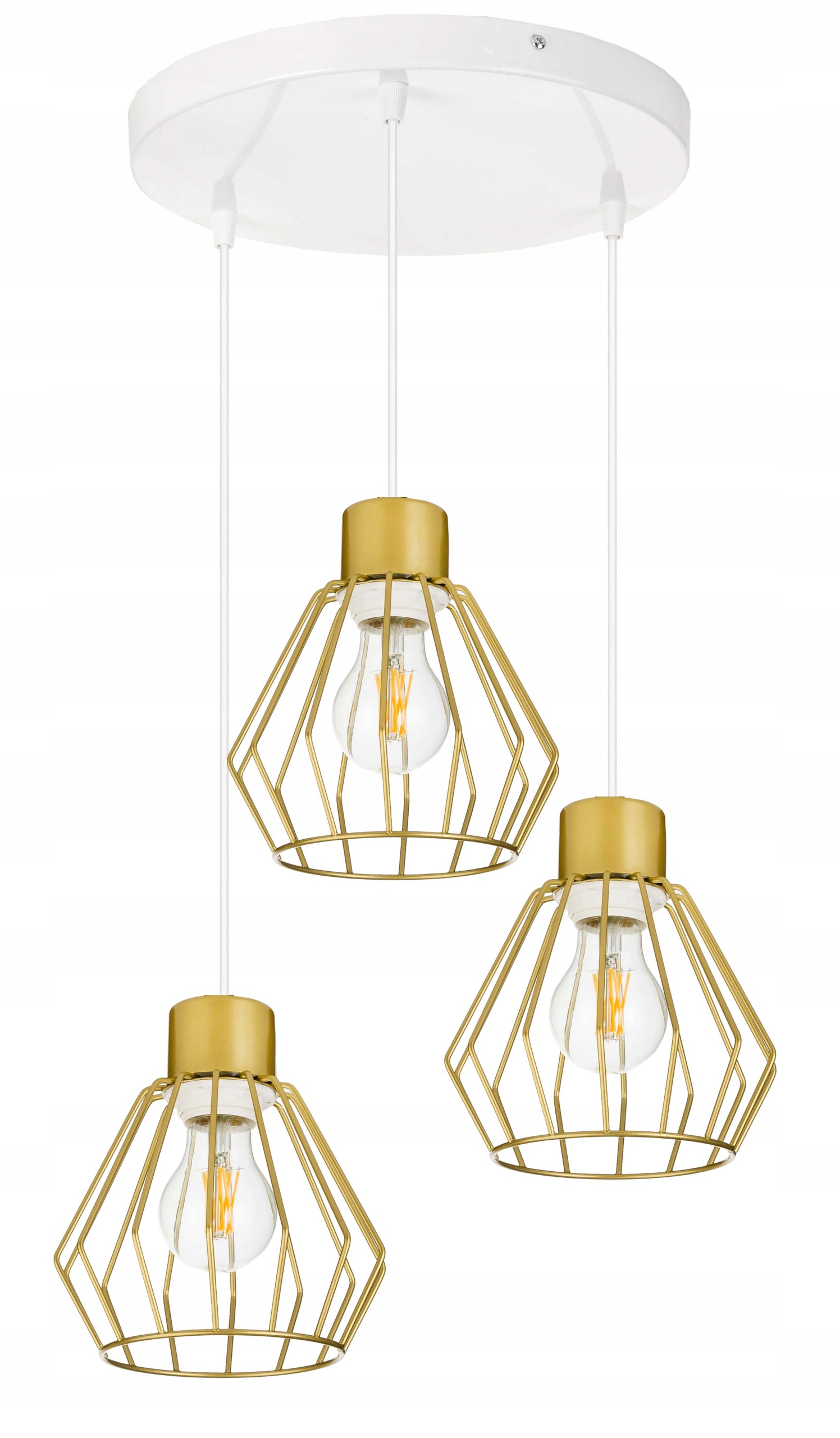 závěsné stropní svítidlo Zwis lustr drát zlatý 3