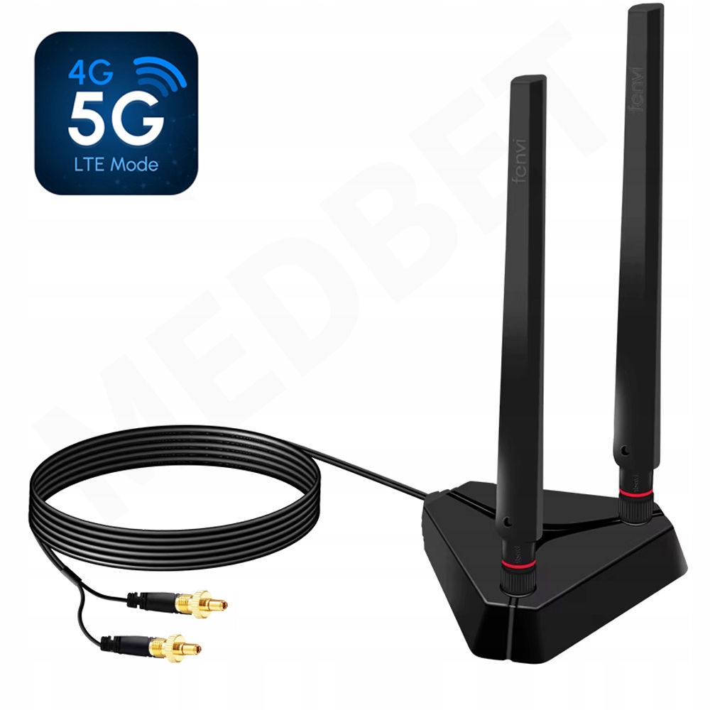 MOCNA PODÓWJNA ANTENA GSM LTE 3G 4G 5G Wi-Fi 21 dBi TS9 DO MODEMÓW ROUTERÓW