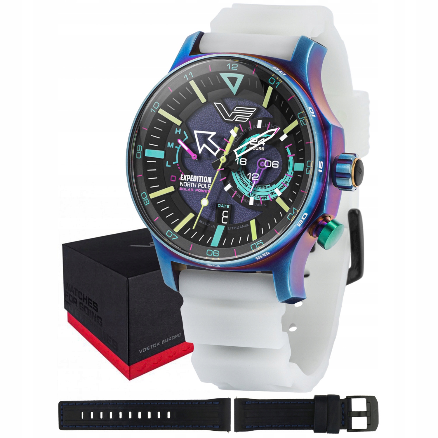 Pánské Hodinky Vostok Europe VS57-595D737S, bílý pásek