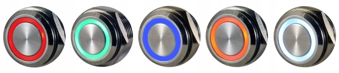 PRZYCISK 22mm WANDALOODPORNY CHWILOWY MONOSTABILNY LED WODOODPORNY IP67 Symbol NXAS824