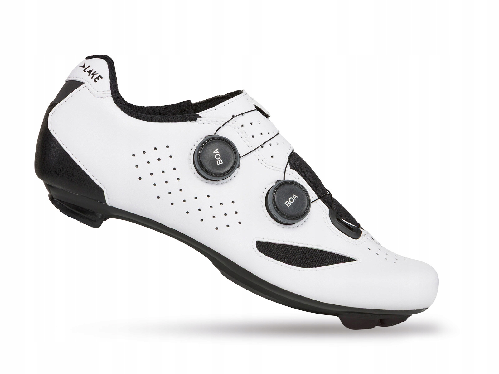 Buty rowerowe szosowe Lake CX190-X szerokie roz. 44,5 Boa L6 biało-czarne