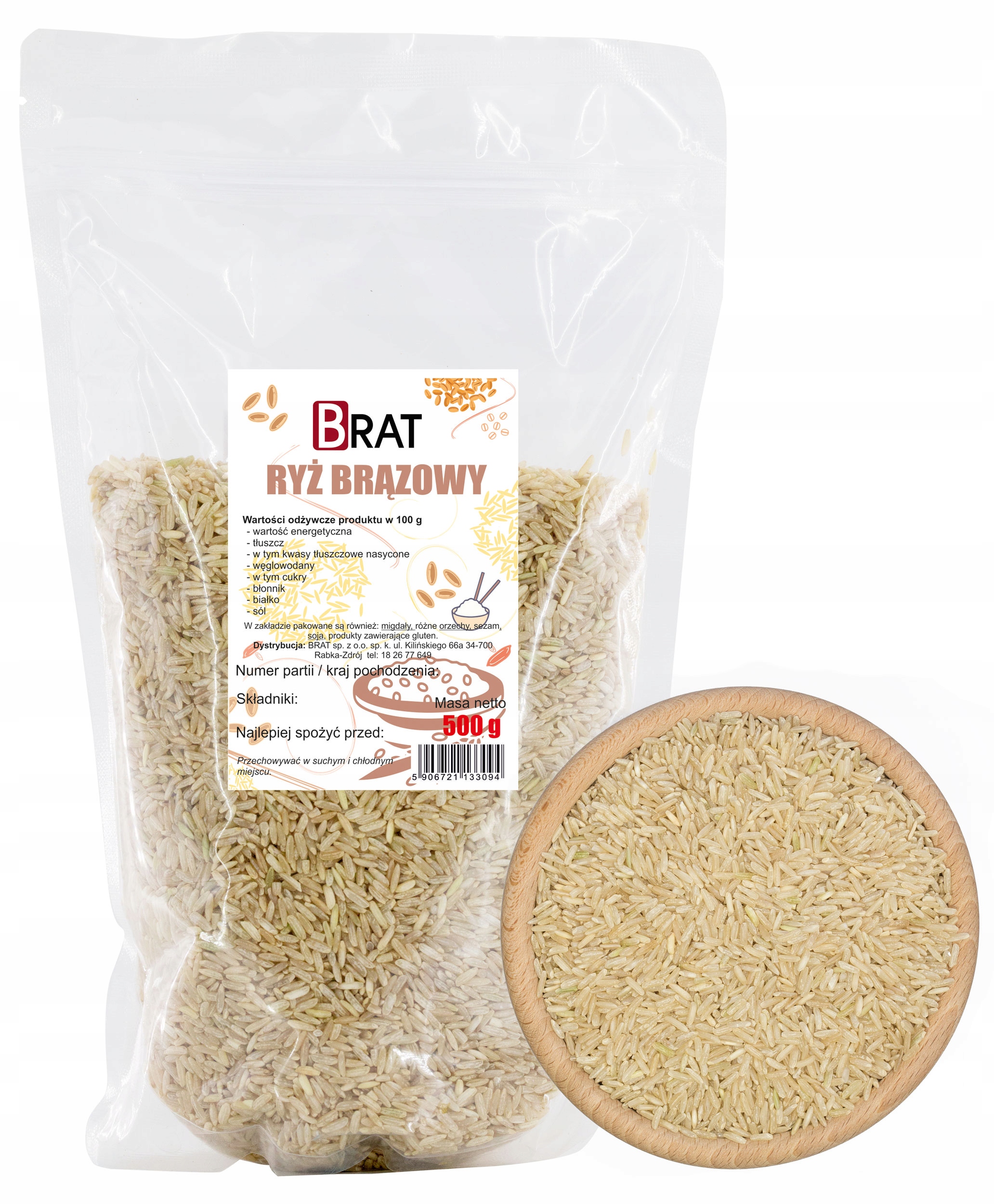 Levně 5X Brat Hnědá rýže 1kg