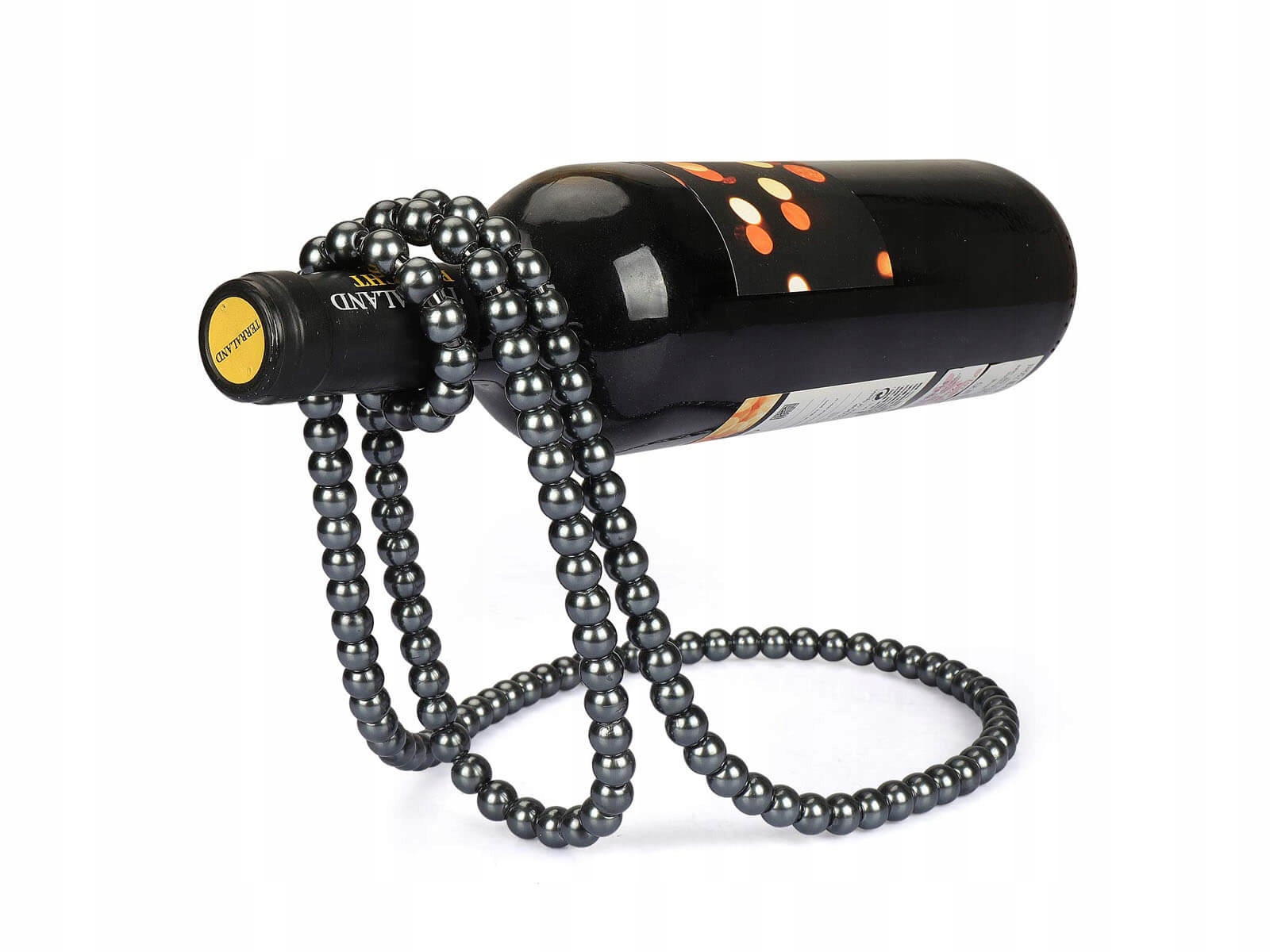Stojan na víno Šňůra na perly černá