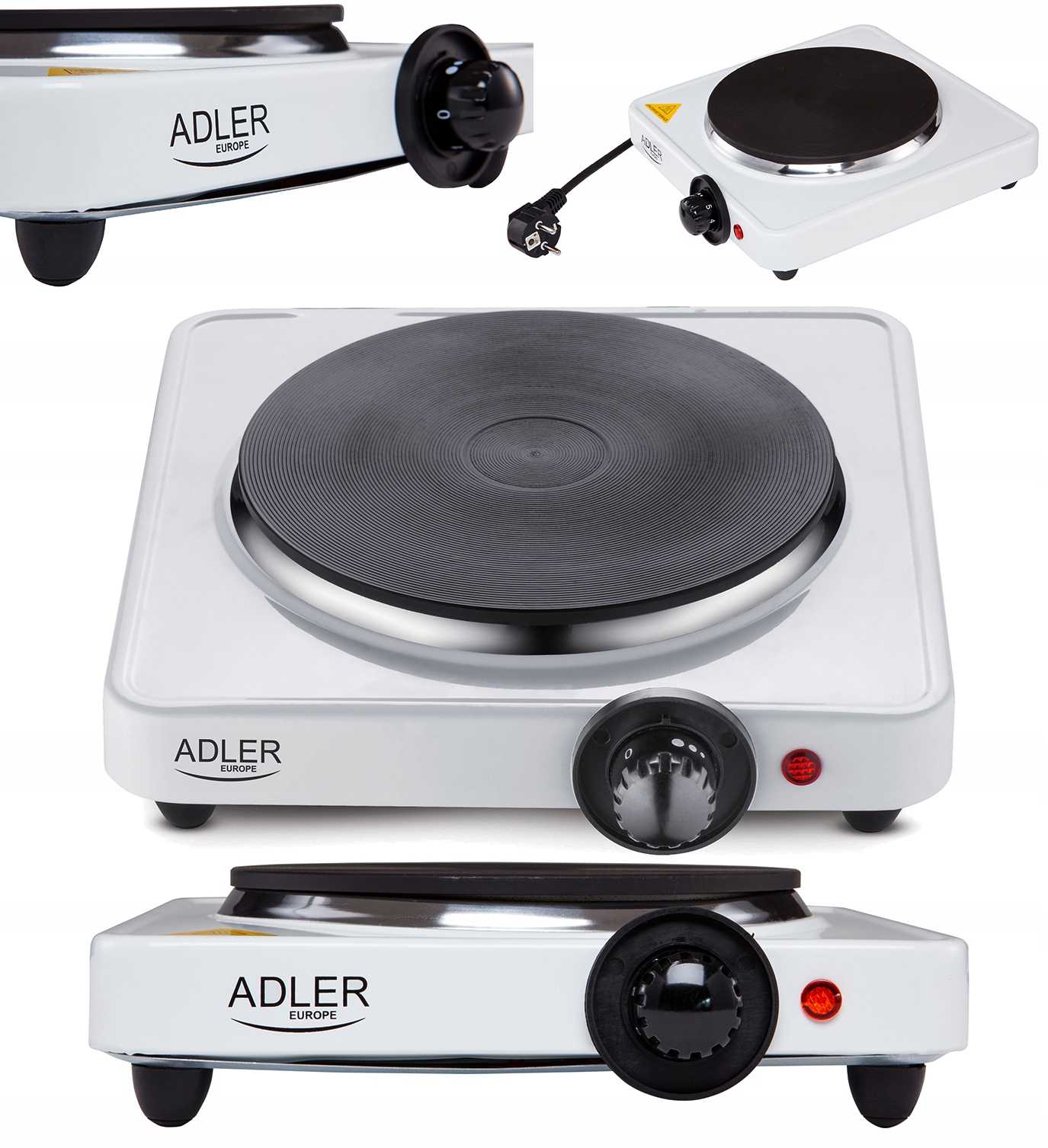 KUCHENKA ELEKTRYCZNA 1 PŁYTOWA 1500W ADLER AD6503
