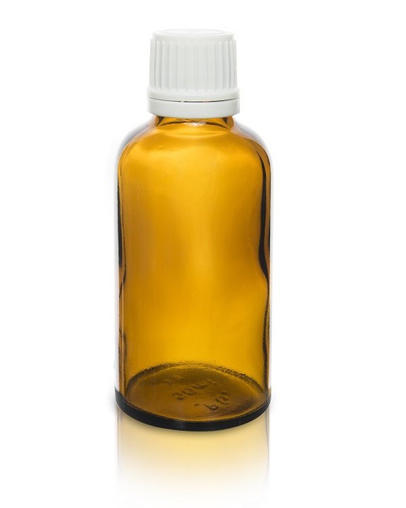 

Butelka szklana brązowa 50ml z nakrętką białą x5