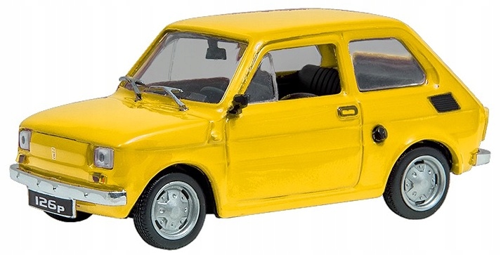 MODEL SAMOCHODU PRL FIGURKA Samochód PRL Fiat 126p żółty Daffi