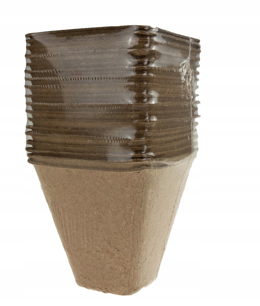 DONICZKI TORFOWE BIODEGRADOWALNE ROZSADOWE SADZONKI ROZSADY 8x8CM 18SZT. Stan opakowania oryginalne