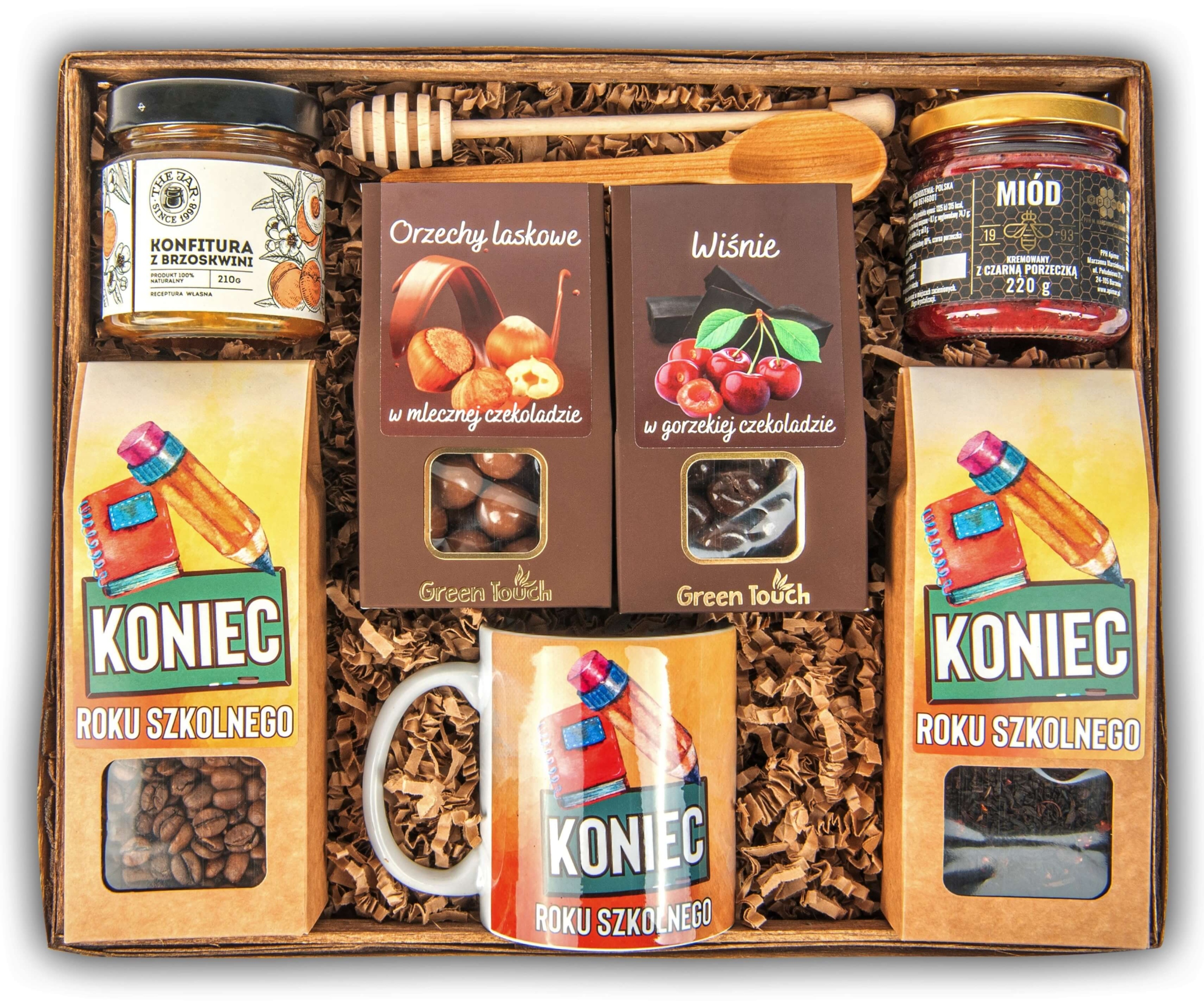 Velký Dárkový Koš Pro Učitele Konec Roku sladkosti hrnek med káva