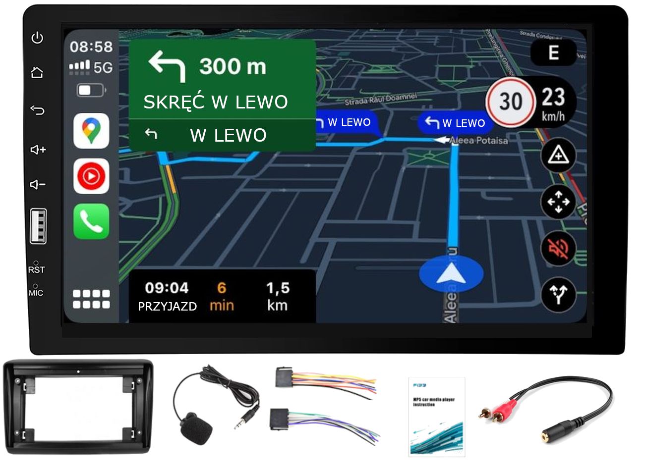 Autorádio Fiat Ducato 2006-2024 Android-auto Carplay Usb MP3 Bluetooth