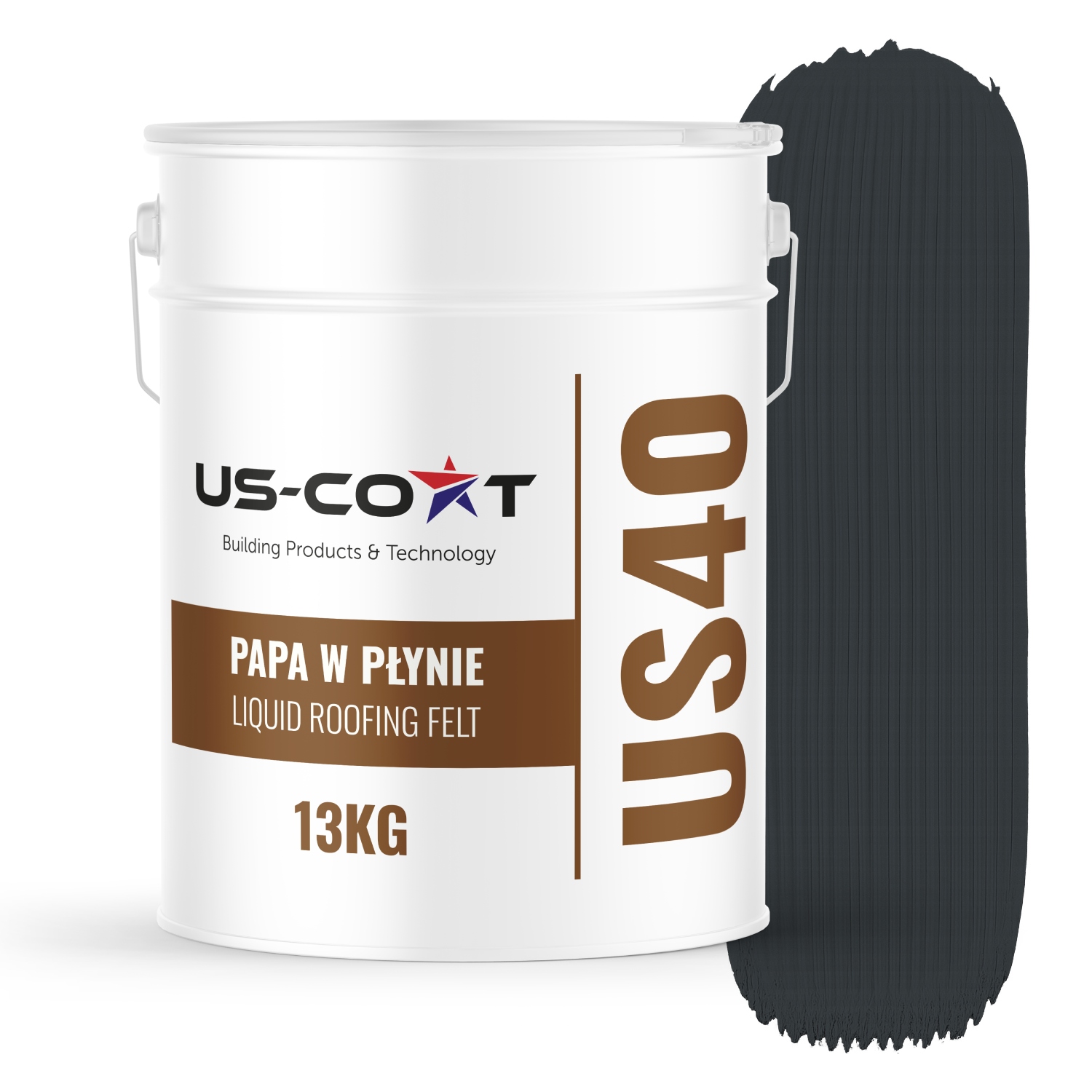 Tekutá Papa 13 Kg, Mrazuvzdorný Tesniaci Materiál, Vodeodolná, Sivá Farba, Antracit