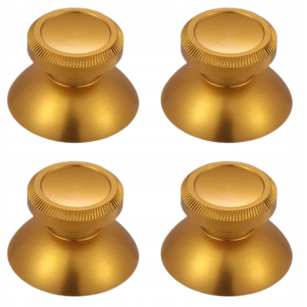 4X ZŁOTY ALUMINIOWY GRZYBEK GAŁKA NAKŁADKA NA ANALOG DO PS5 PLAYSTATION 5
