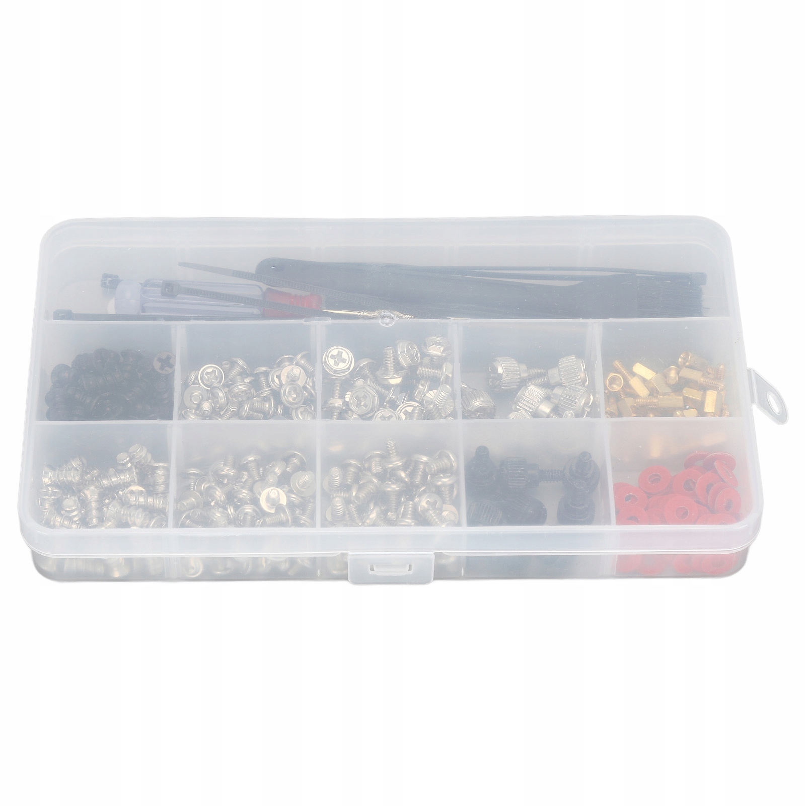 Zestaw do Konserwacji Komputera 362 Elementy ze Śrubokrętem, Opaskami Kablowymi, Podkładkami i Szczotką