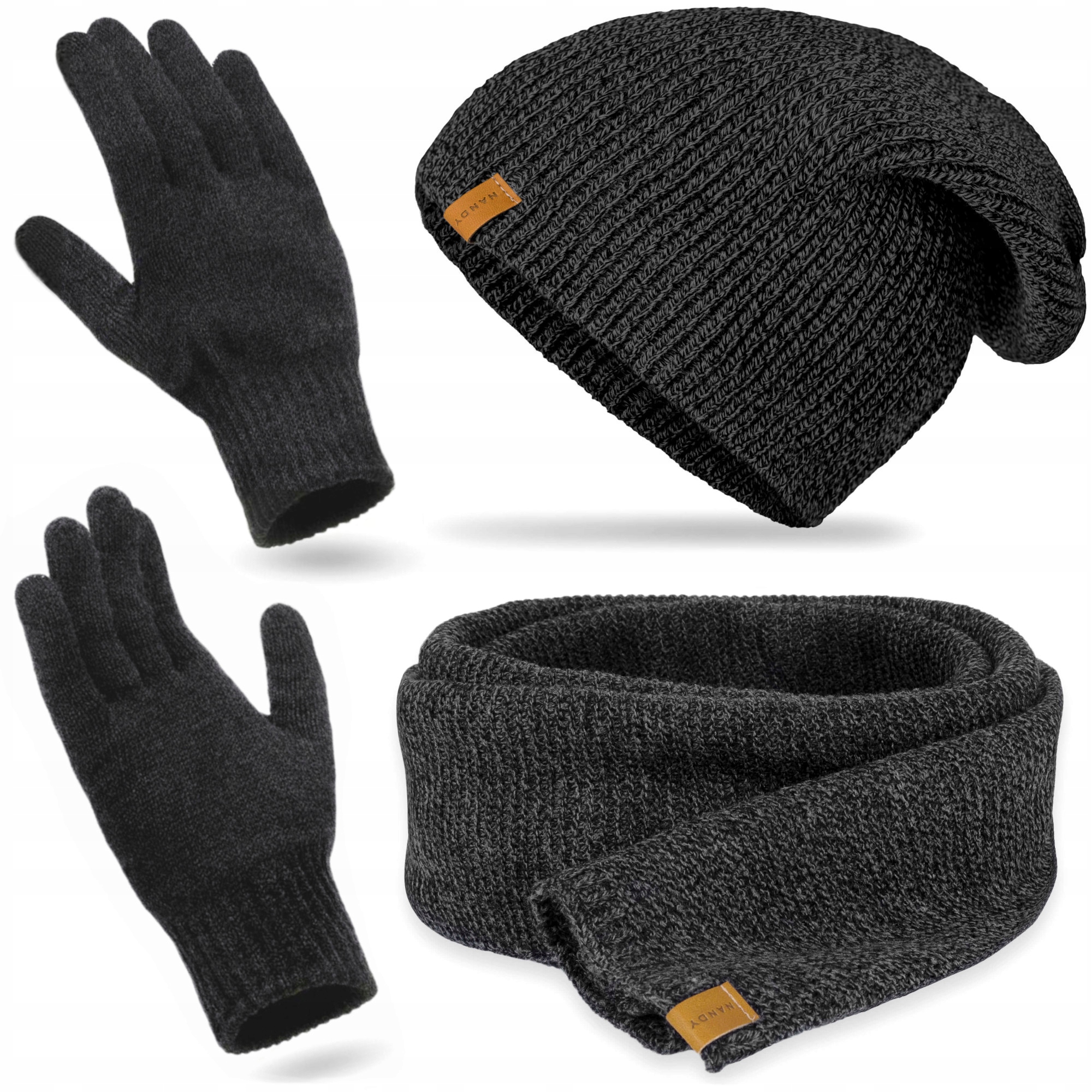 Nandy Zimní komplet Čepice Šála Šátek Rukavice Polský Set na zimu