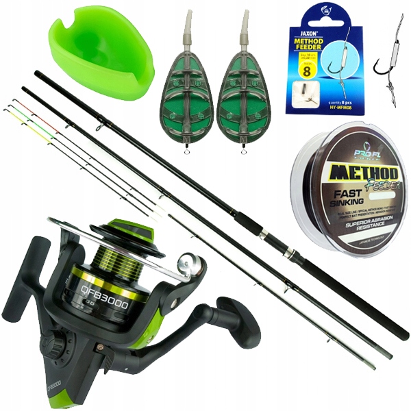 Feederový set Method Feeder prut Pro Fl naviják košíčku vlasec ZF5