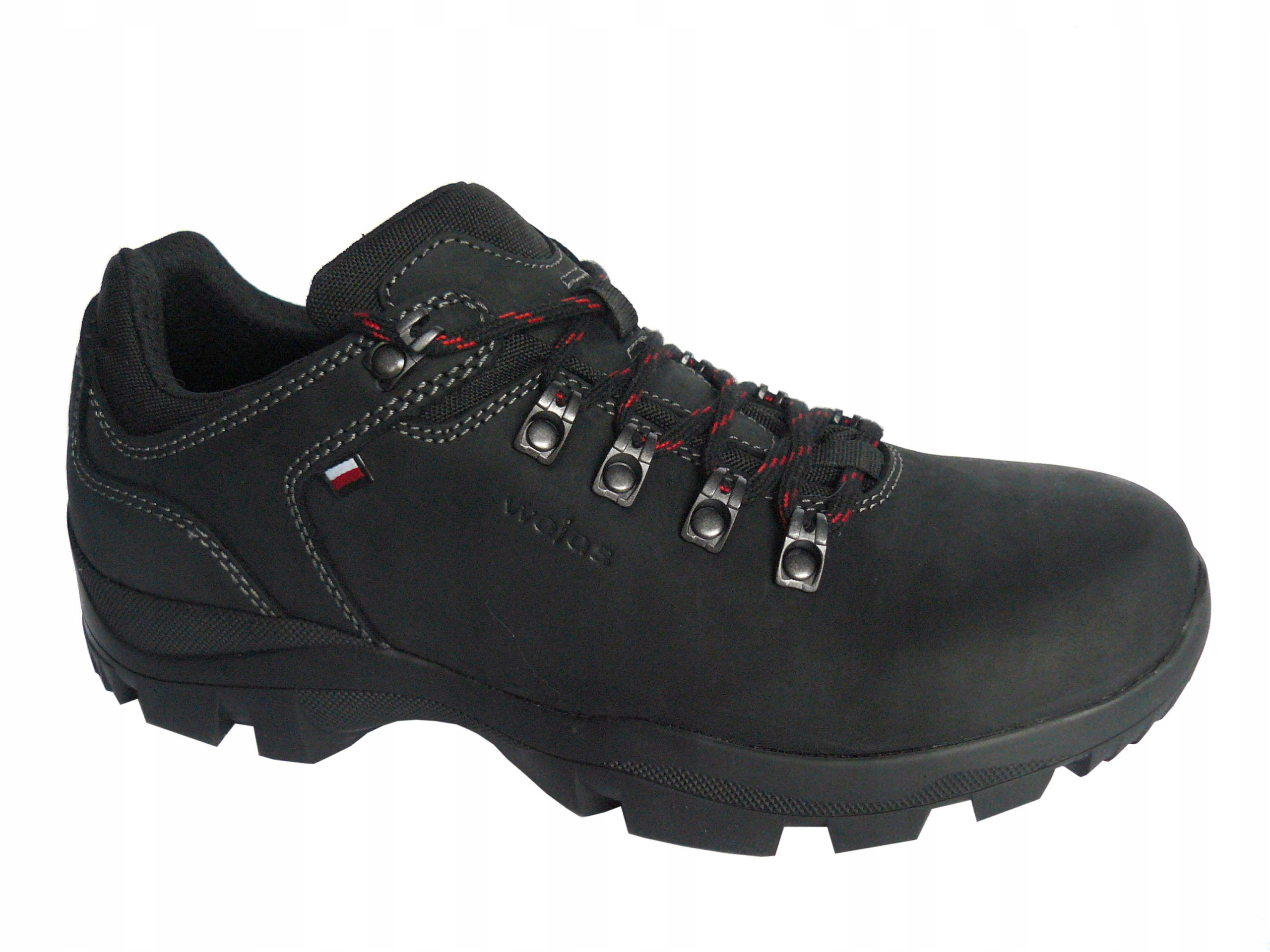 Wojas 9377-91 buty trekkingowe skórzane czarne 42