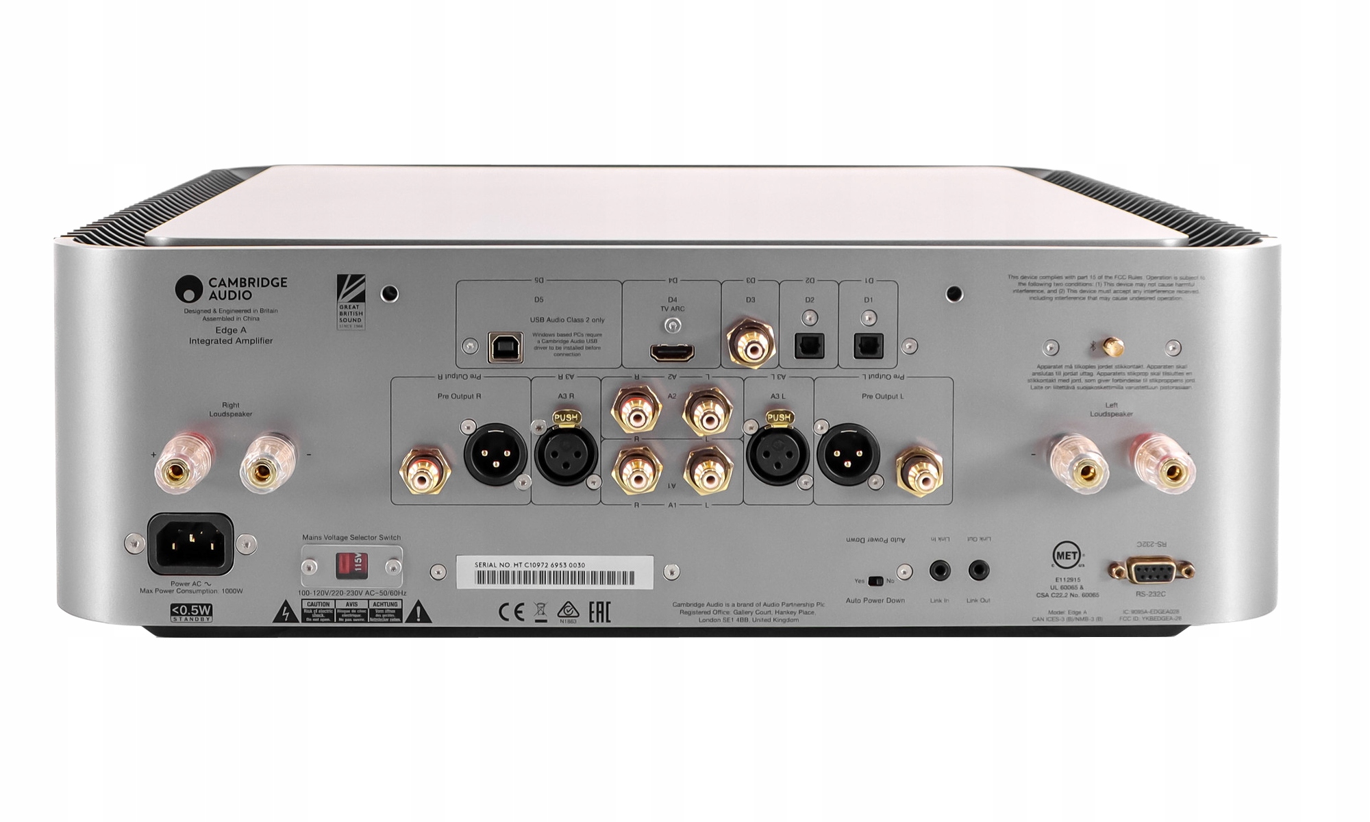 Cambridge Audio Edge A Zintegrowany wzmacniacz stereo Kod producenta Edge A