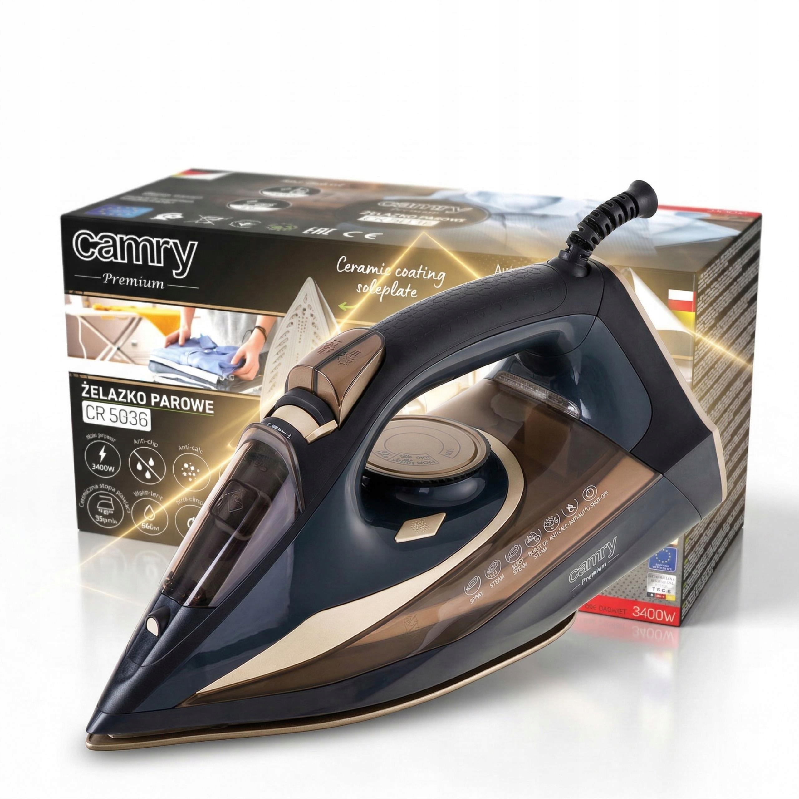 Žehlička Velký Výkon 3400W samočistící Bezpečnostní Vypnutí Anti-drip