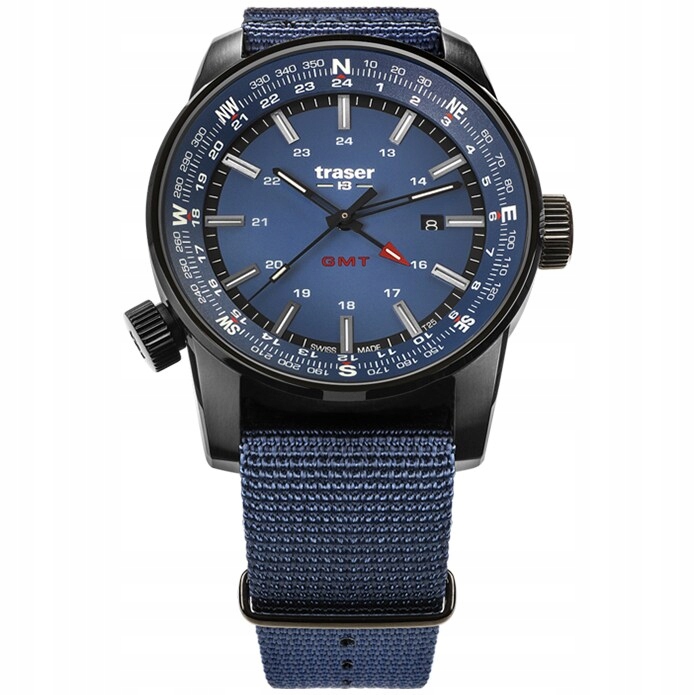 Hodinky Traser P68 Pathfinder Gmt Ts modré