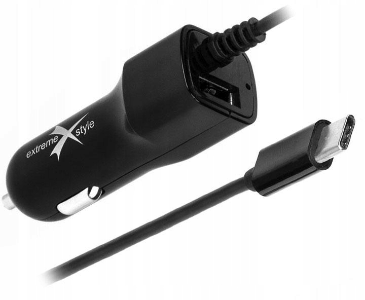 Ładowarka samochodowa do telefonu USB typ-C + USB