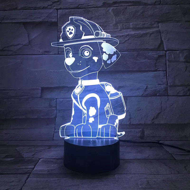 Psi patrol lampka led 3d iluzja