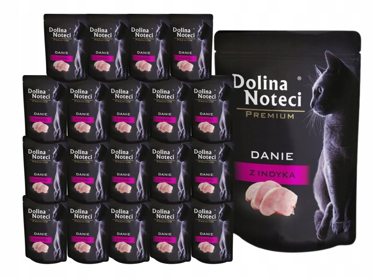 Levně Dolina Noteci Premium mokré krmivo pro kočky Jídlo s krůtím masem 20x85 g