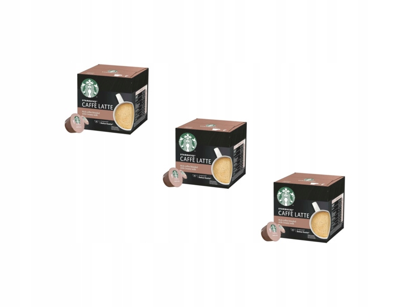 Kapsułki Starbucks Caffe Latte do Nescafe Dolce Gusto 3 x 12 (36 kapsułek)