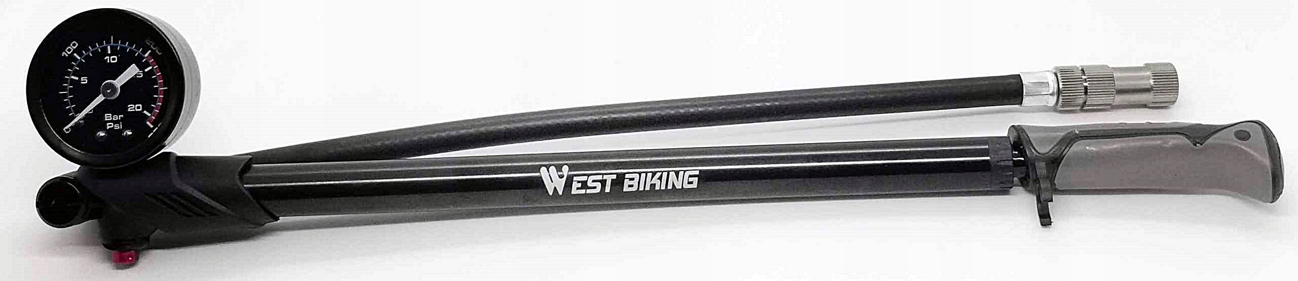 Westbiking Výkonná pumpa pro tlumiče a pneumatiky Účinná pro 300 psi