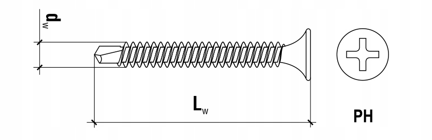 Wkręty do GK do metalu 3,5x35 mm 1000 szt. samowiercące Klimas KSSG Średnica wkręta 3.5 mm