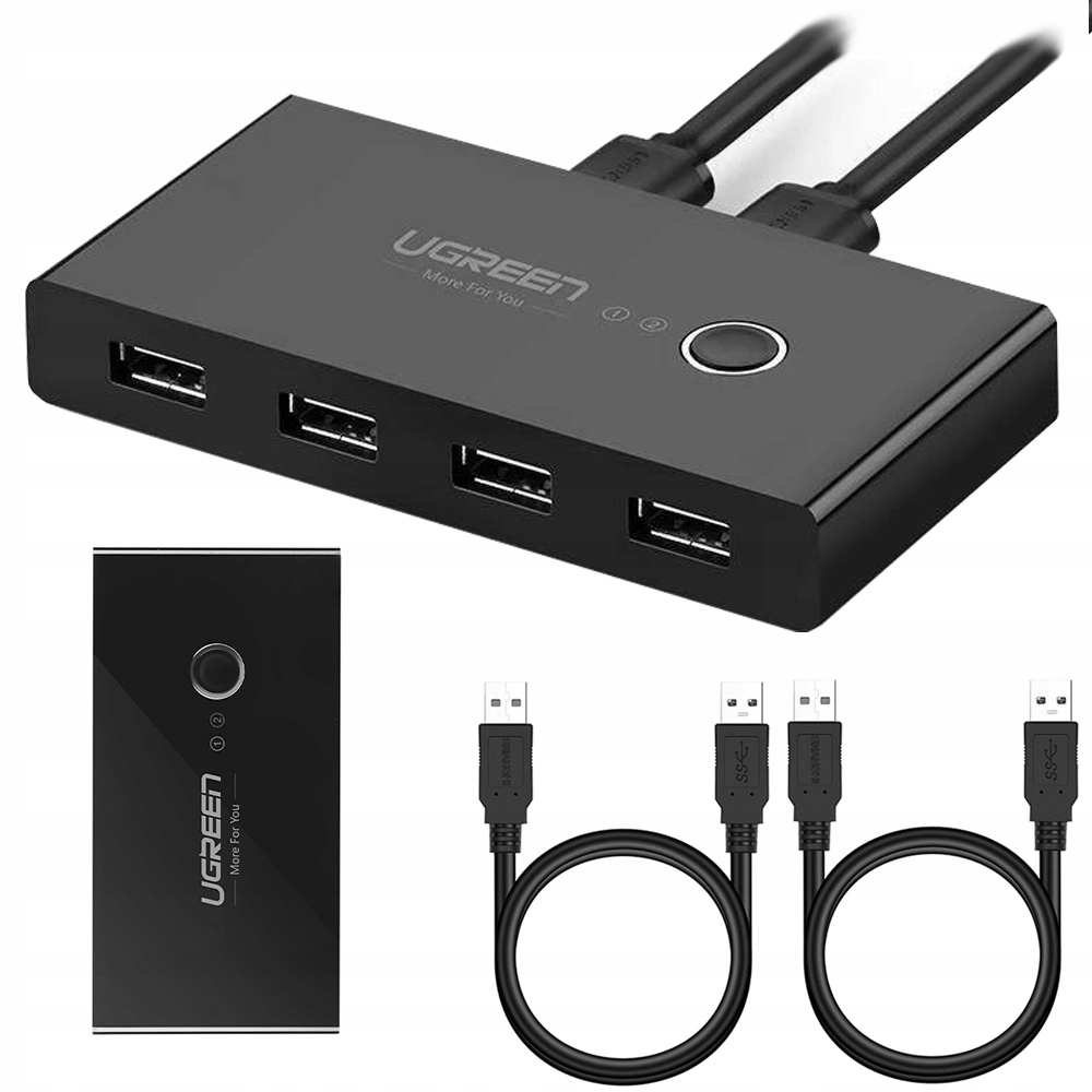 

Kvm Usb Przełącznik Switch Do Pc 4X Usb 2.0 +kable
