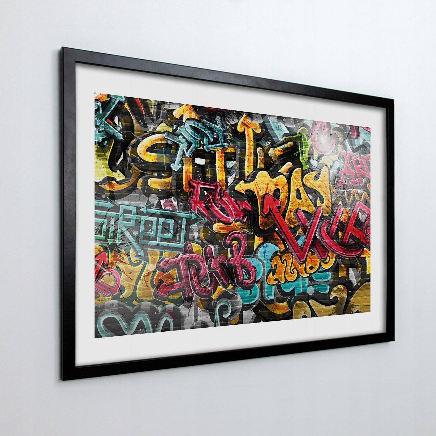 Obraz v ráme na stenu Mur graffiti ulica 70x50