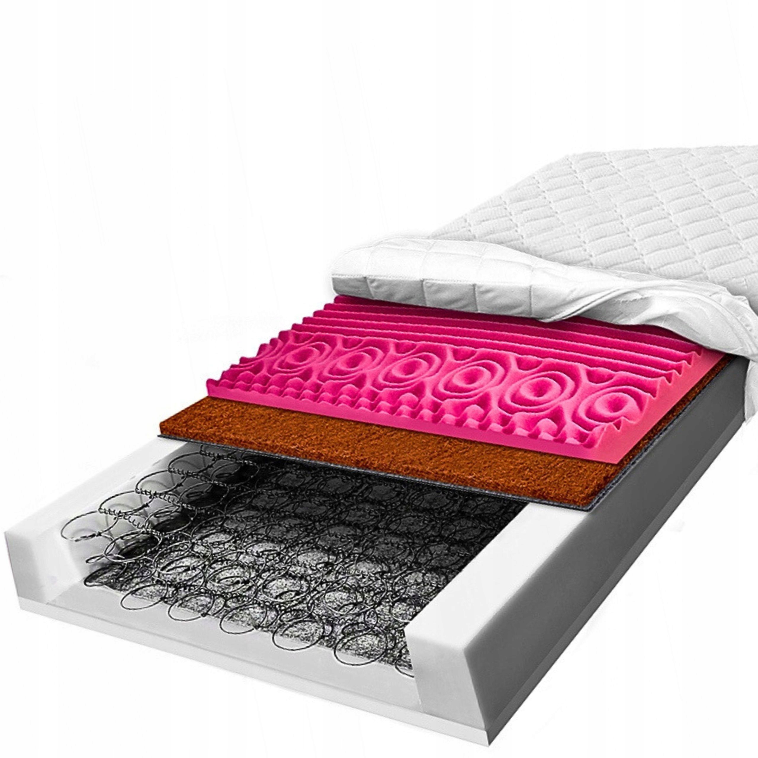 Matrac H3 H4 pružiny 110x160 tvarovaný tvrdý kokos 7 zón 20 cm