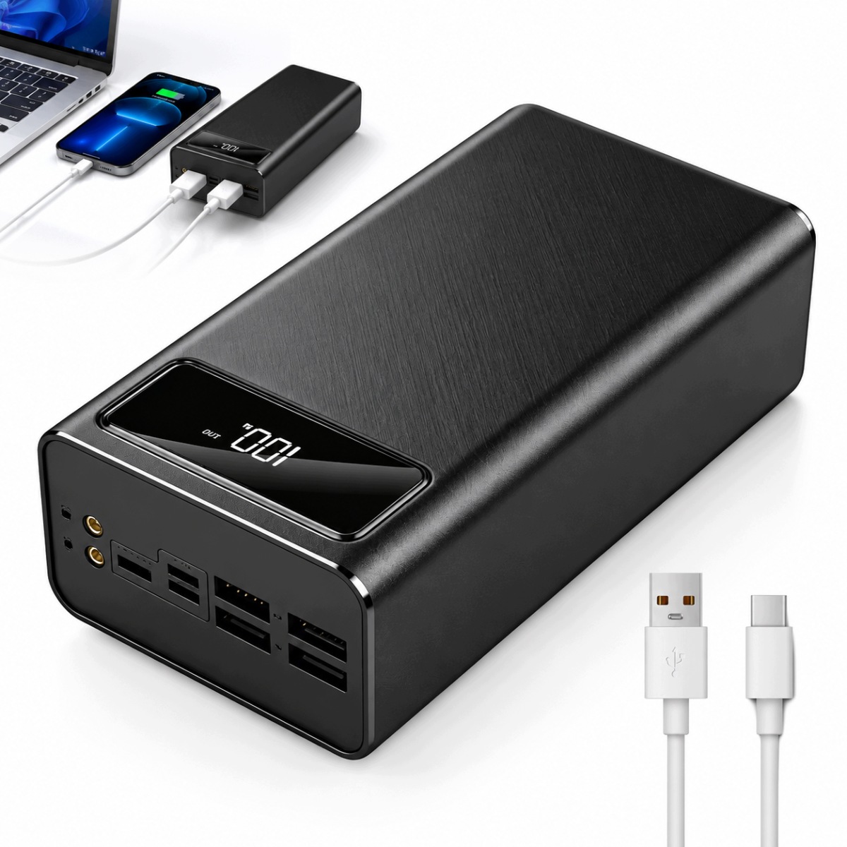 Duży Power Bank Do Telefonu 50000mAh Ładowarka Usb