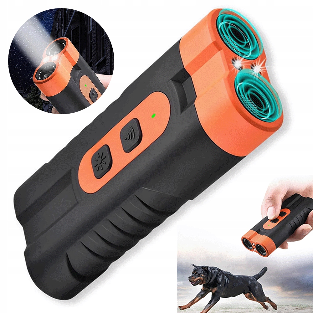 Levně Ultrazvukový Trenér 15-40 Khz Proti Štěkání Pro Agresivní Psy S Led Světlem