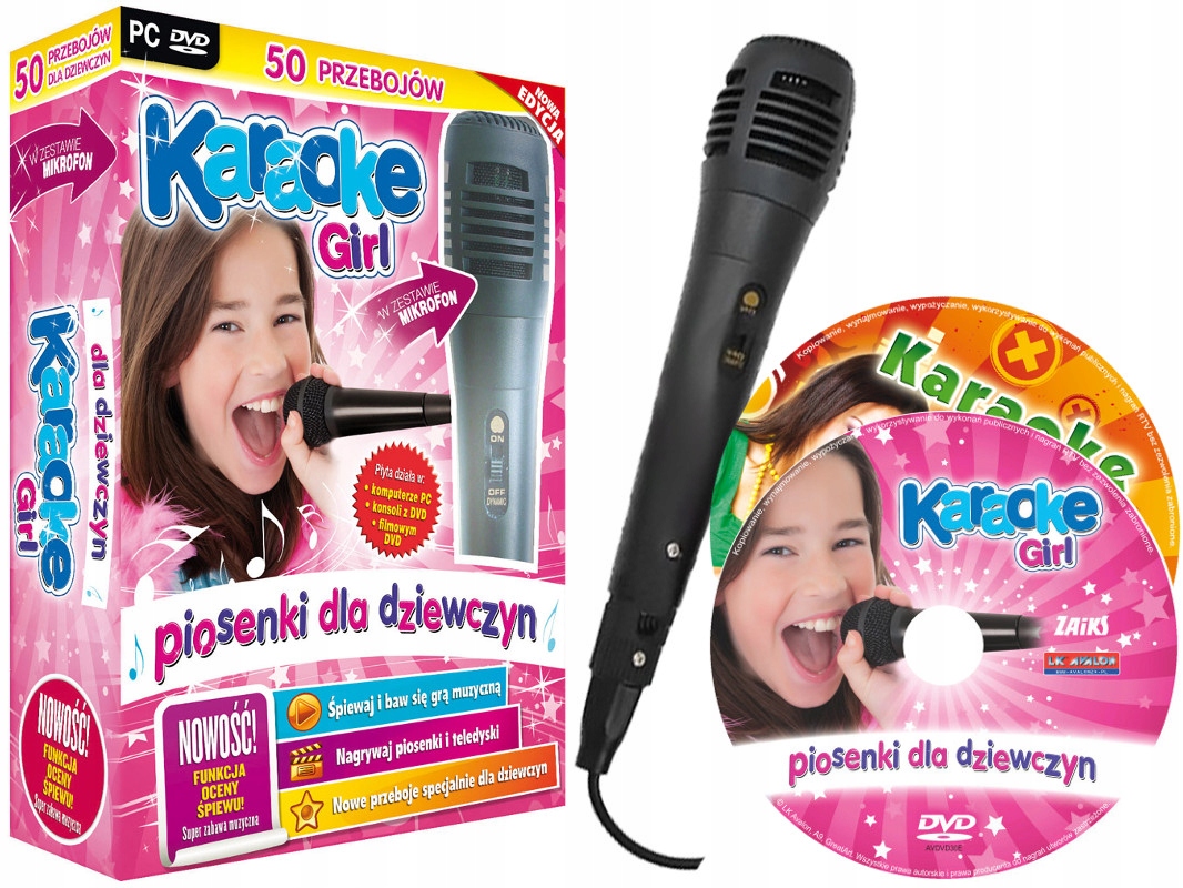 

Zestaw Karaoke Girl DVD solidny Mikrofon