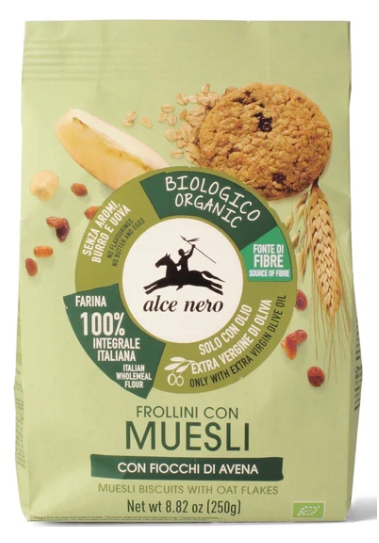 Levně 3x Alce Nero Sušenky musli 250 g Bio