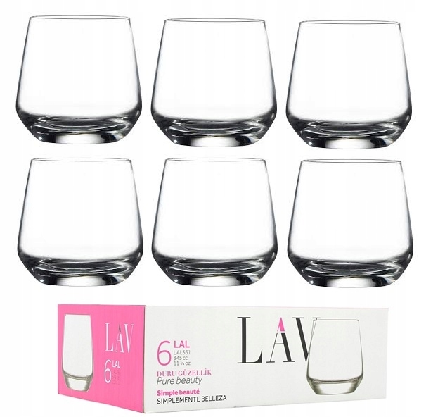 

Lav komplet 6 szklanek Lal 345 ml szklanki W-wa
