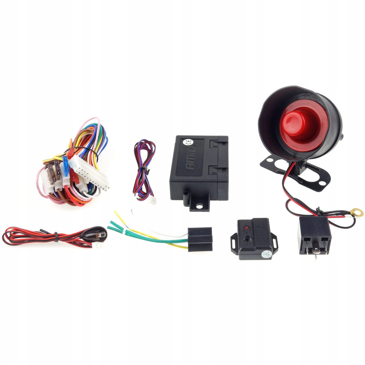 AUTOALARM 2 piloty czujnik wstrząsu ZESTAW SYRENA