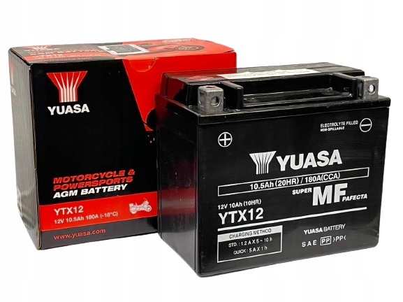 Akumulator Yuasa YTX12-BS Pojemność 11 Ah