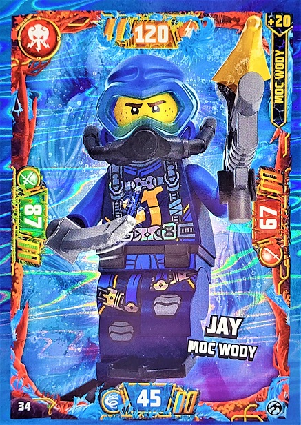 Lego Ninjago Karta Odblaskowa Seria 7 nr 034