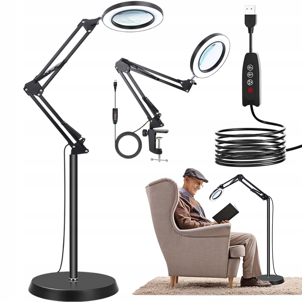 Dermatologická Kosmetická Lampa S Lupou Na Řasy A Nehty, Led, Stojící