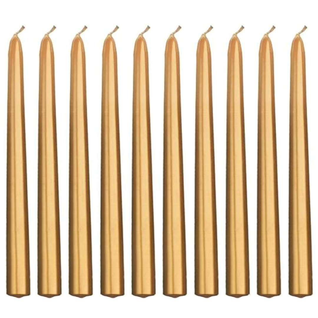 

Świece metalizowane 10 Złote świeczki Święta ozdob